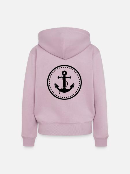 Anker - Frauen Premium Bio Zip Hoodie - Altrosa