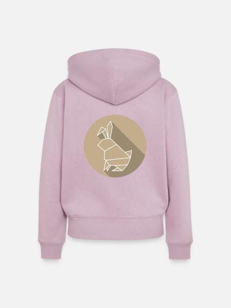 hase - Frauen Premium Bio Zip Hoodie - Altrosa