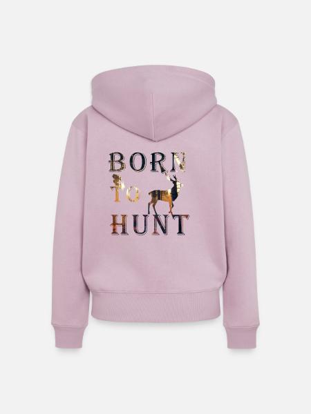 Born to Hunt - Frauen Premium Bio Zip Hoodie - Altrosa