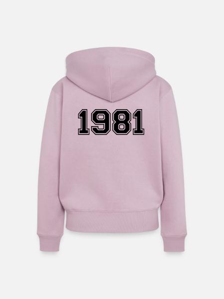 1981 - Frauen Premium Bio Zip Hoodie - Altrosa
