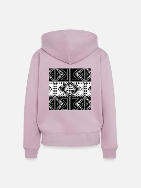 Abstraktion - Frauen Premium Bio Zip Hoodie - Altrosa