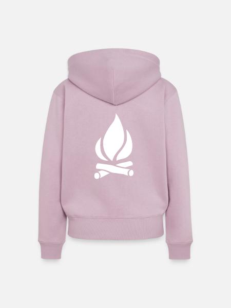 Lagerfeuer - Frauen Premium Bio Zip Hoodie - Altrosa