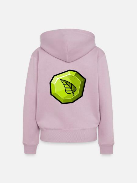 Element: Natur / Gras - Frauen Premium Bio Zip Hoodie - Altrosa