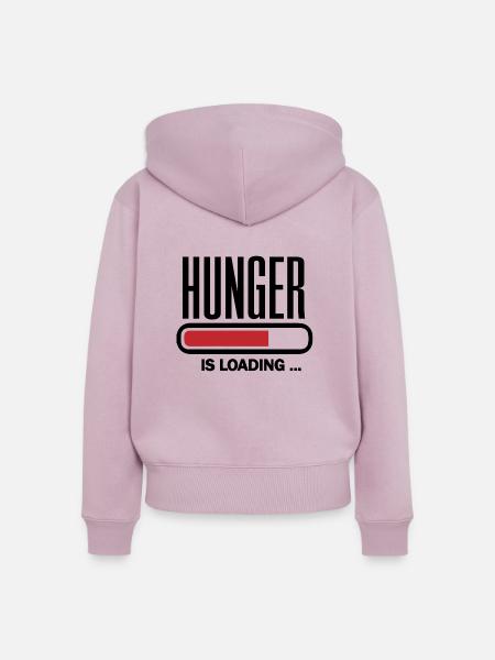 Hunger is loading - Frauen Premium Bio Zip Hoodie - Altrosa