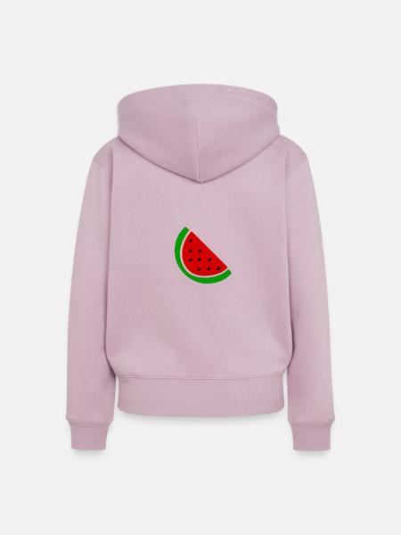 Wassermelone - Frauen Premium Bio Zip Hoodie - Altrosa