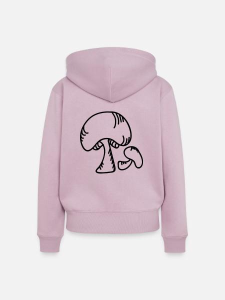 Mushroom - Frauen Premium Bio Zip Hoodie - Altrosa