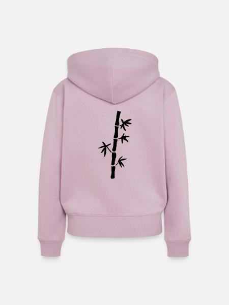 Bambus - Frauen Premium Bio Zip Hoodie - Altrosa