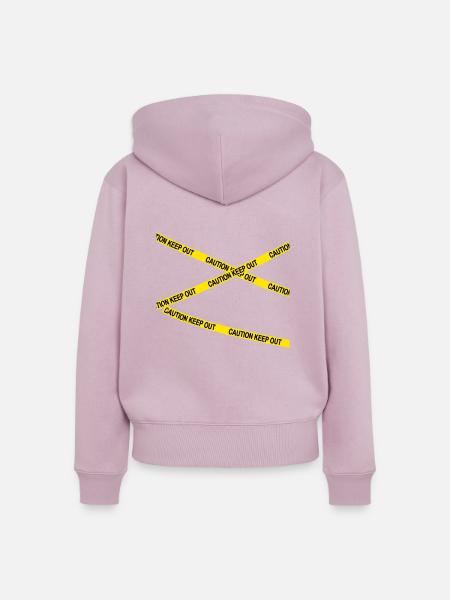 Vorsicht Gefährlich fernhalten - Frauen Premium Bio Zip Hoodie - Altrosa