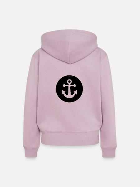 Anker - Frauen Premium Bio Zip Hoodie - Altrosa