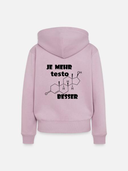Testosteron - Frauen Premium Bio Zip Hoodie - Altrosa
