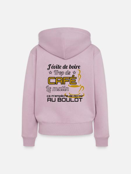 Kaffee-Shirt • Lustige Zitat • Geschenk-Kaffee - Frauen Premium Bio Zip Hoodie - Altrosa