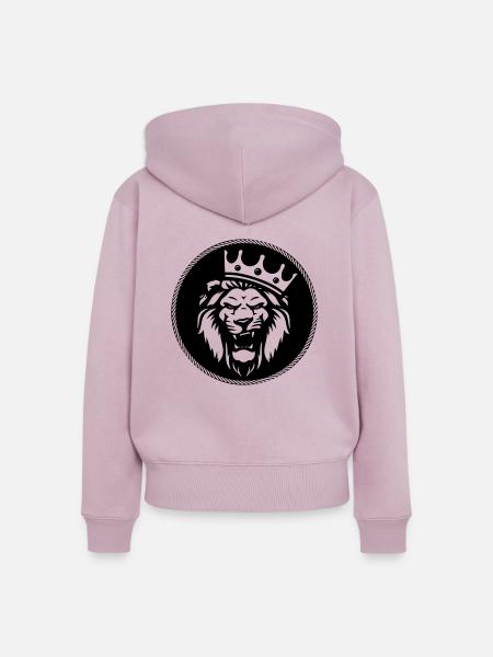 Tiger - Frauen Premium Bio Zip Hoodie - Altrosa
