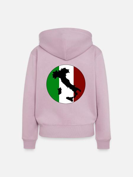 Italien - Frauen Premium Bio Zip Hoodie - Altrosa