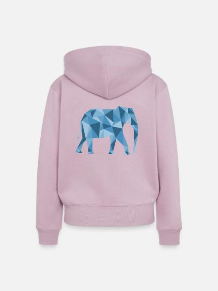 Elefant Elephant - Frauen Premium Bio Zip Hoodie - Altrosa