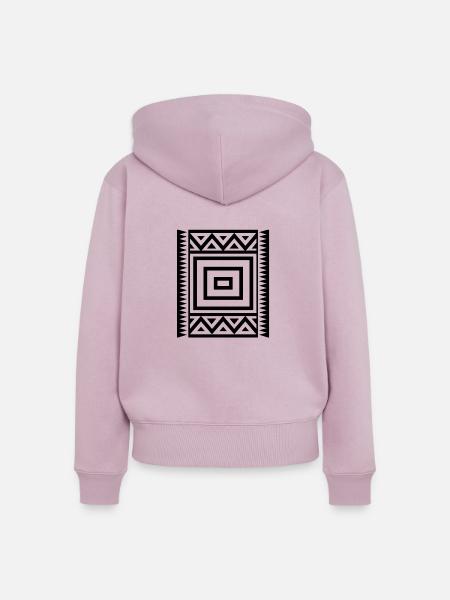Crazy Muster - Frauen Premium Bio Zip Hoodie - Altrosa