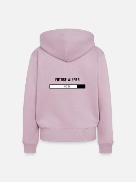 Zukünftiger Gewinner - Frauen Premium Bio Zip Hoodie - Altrosa
