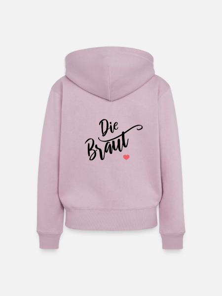 Die Braut - Frauen Premium Bio Zip Hoodie - Altrosa