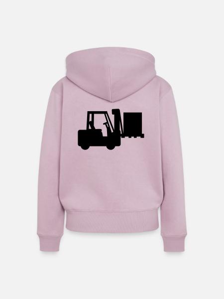 Gabelstapler - Frauen Premium Bio Zip Hoodie - Altrosa