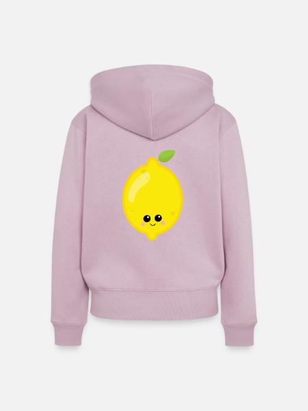 Zitrone - Frauen Premium Bio Zip Hoodie - Altrosa