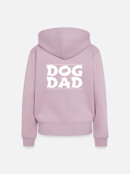 dog - dog dad - Frauen Premium Bio Zip Hoodie - Altrosa