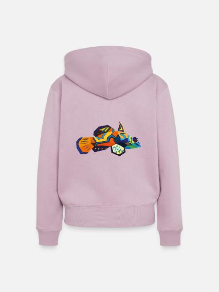 Mandarin Fisch - Frauen Premium Bio Zip Hoodie - Altrosa