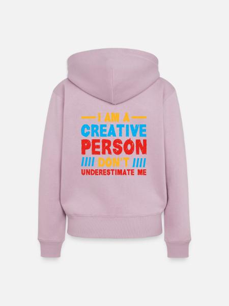 Creative Person Spruch Geschenkidee - Frauen Premium Bio Zip Hoodie - Altrosa