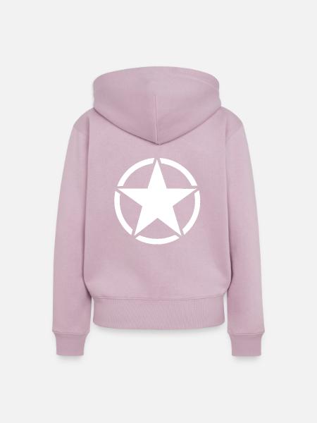 Stern - Frauen Premium Bio Zip Hoodie - Altrosa