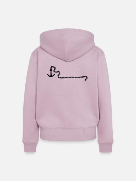 anker - Frauen Premium Bio Zip Hoodie - Altrosa