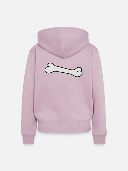 bone - Frauen Premium Bio Zip Hoodie - Altrosa