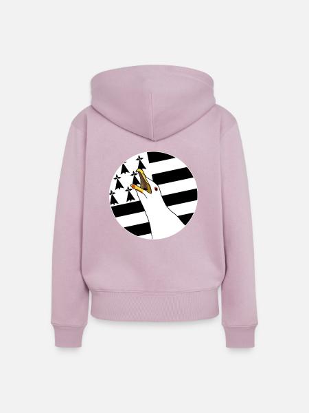 Armorican seagull - Frauen Premium Bio Zip Hoodie - Altrosa