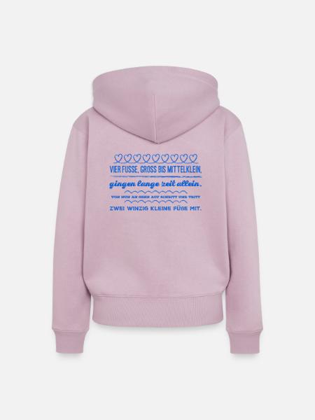 Geschenkidee Schwangerschaft Geburt - Frauen Premium Bio Zip Hoodie - Altrosa