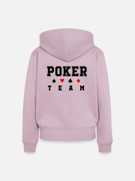 poker team - Frauen Premium Bio Zip Hoodie - Altrosa