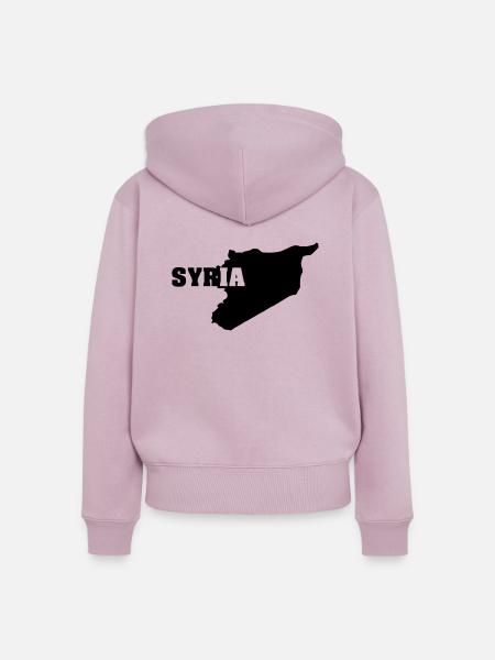 Syria (ID: 002004) - Frauen Premium Bio Zip Hoodie - Altrosa