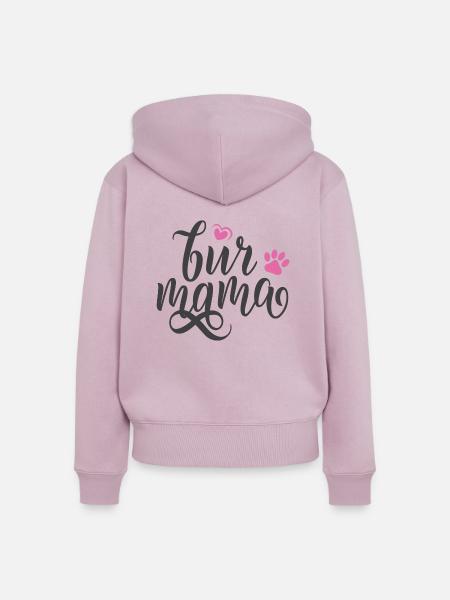 Für Mama - Frauen Premium Bio Zip Hoodie - Altrosa