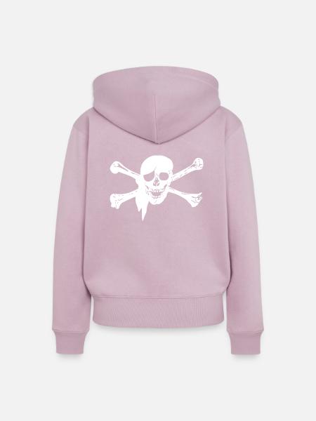 Piratenflagge - Frauen Premium Bio Zip Hoodie - Altrosa
