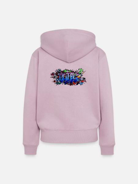 Graffiti - Frauen Premium Bio Zip Hoodie - Altrosa
