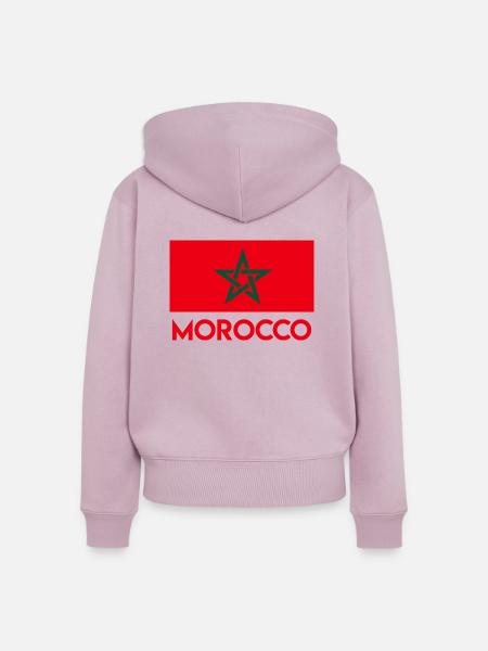 T-Shirt Marokko - Frauen Premium Bio Zip Hoodie - Altrosa