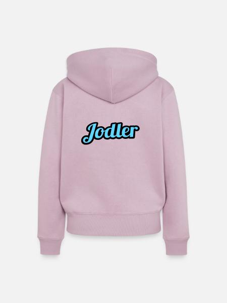 Jodler - Frauen Premium Bio Zip Hoodie - Altrosa