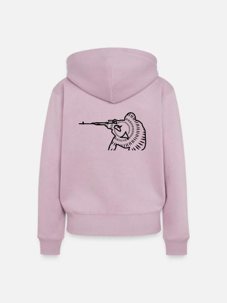 schütze sniper - Frauen Premium Bio Zip Hoodie - Altrosa