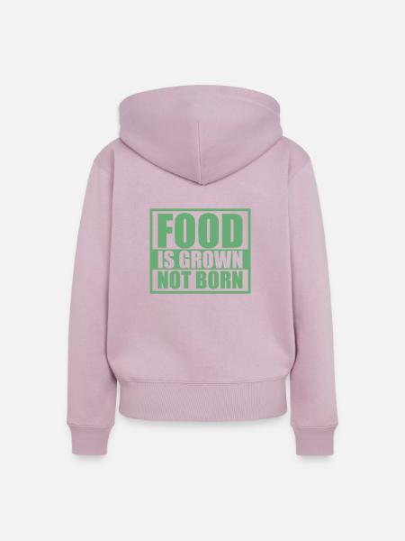 Veganer Spruch Veganes Essen - Frauen Premium Bio Zip Hoodie - Altrosa