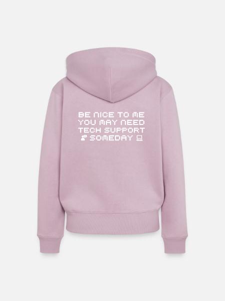 Tech Support - Frauen Premium Bio Zip Hoodie - Altrosa