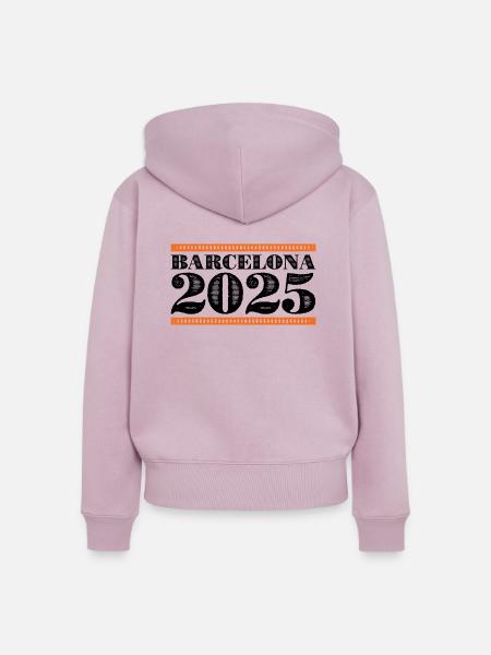 Barcelona 2025 - Frauen Premium Bio Zip Hoodie - Altrosa