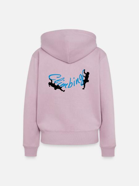 Climbing - Frauen Premium Bio Zip Hoodie - Altrosa