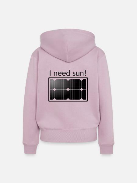 I need Sun - Frauen Premium Bio Zip Hoodie - Altrosa
