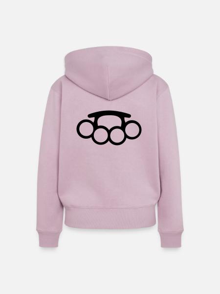 Schlagring - Frauen Premium Bio Zip Hoodie - Altrosa