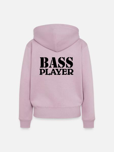 Bass Player - Frauen Premium Bio Zip Hoodie - Altrosa