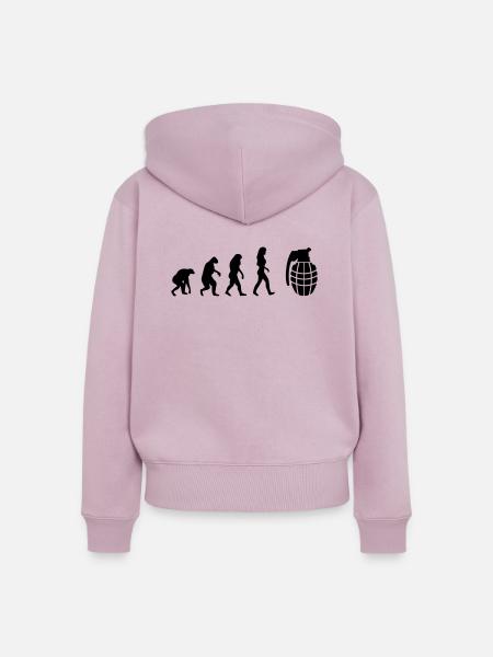 granate evolution frauen - Frauen Premium Bio Zip Hoodie - Altrosa