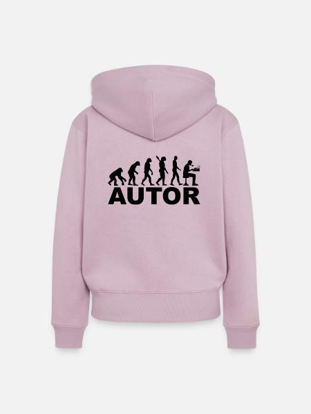 Autor - Frauen Premium Bio Zip Hoodie - Altrosa