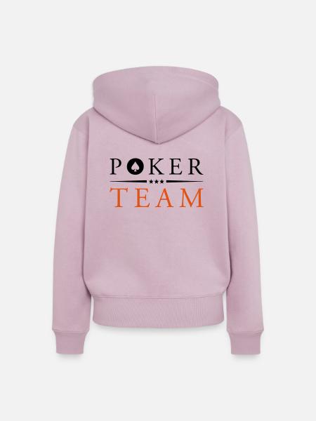 poker team - Frauen Premium Bio Zip Hoodie - Altrosa