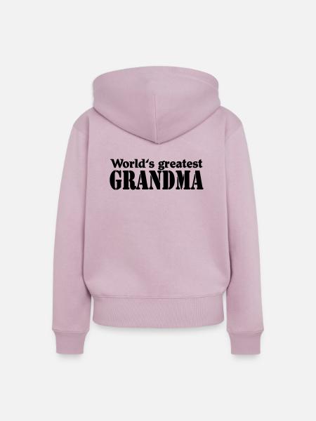 World's greatest Grandma - Frauen Premium Bio Zip Hoodie - Altrosa
